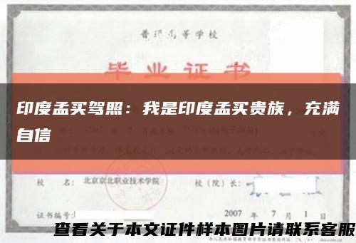 印度孟买驾照：我是印度孟买贵族，充满自信缩略图