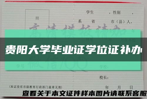 贵阳大学毕业证学位证补办缩略图