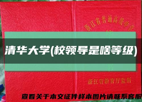 清华大学(校领导是啥等级)缩略图