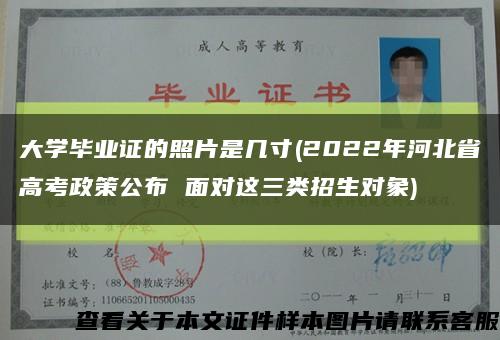 大学毕业证的照片是几寸(2022年河北省高考政策公布 面对这三类招生对象)缩略图