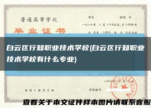 白云区行知职业技术学校(白云区行知职业技术学校有什么专业)缩略图