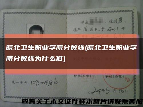 皖北卫生职业学院分数线(皖北卫生职业学院分数线为什么低)缩略图