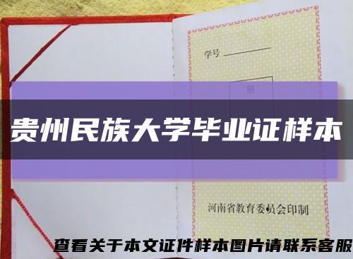 贵州民族大学毕业证样本缩略图