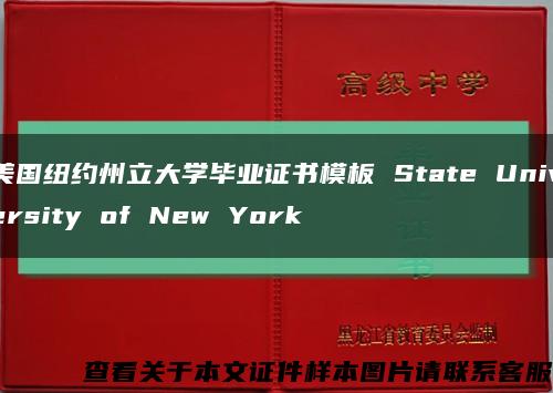 美国纽约州立大学毕业证书模板 State University of New York缩略图