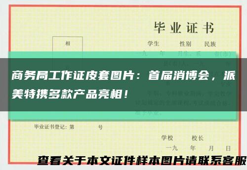 商务局工作证皮套图片：首届消博会，派美特携多款产品亮相！缩略图