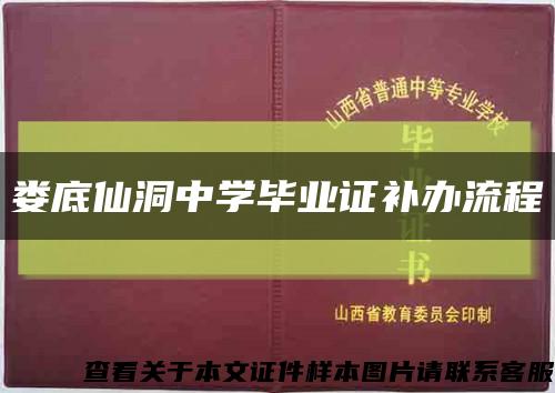 娄底仙洞中学毕业证补办流程缩略图