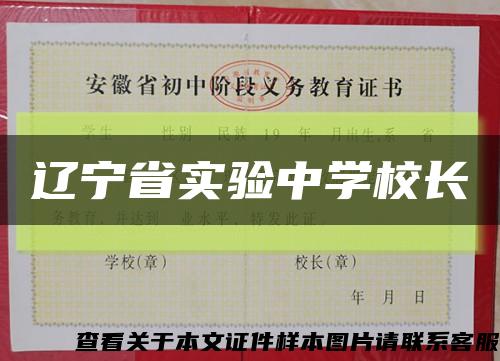 辽宁省实验中学校长缩略图