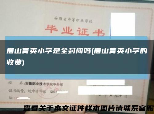 眉山育英小学是全封闭吗(眉山育英小学的收费)缩略图