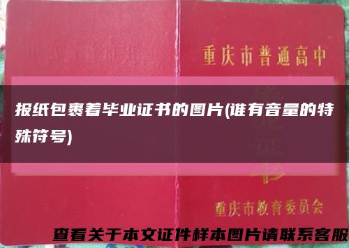 报纸包裹着毕业证书的图片(谁有音量的特殊符号)缩略图