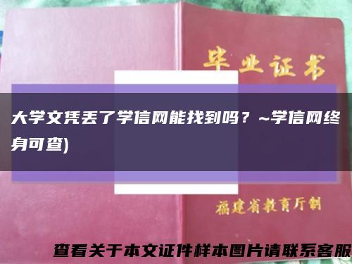 大学文凭丢了学信网能找到吗？~学信网终身可查)缩略图