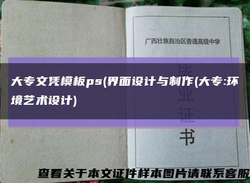 大专文凭模板ps(界面设计与制作(大专:环境艺术设计)缩略图