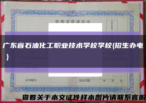 广东省石油化工职业技术学校学校(招生办电話)缩略图