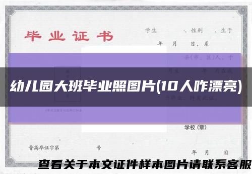 幼儿园大班毕业照图片(10人咋漂亮)缩略图