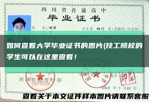 如何查看大学毕业证书的图片(技工院校的学生可以在这里查看！缩略图