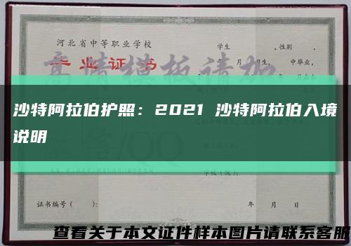 沙特阿拉伯护照：2021 沙特阿拉伯入境说明缩略图