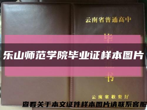 乐山师范学院毕业证样本图片缩略图