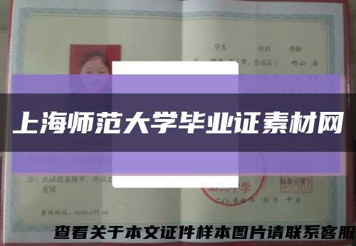 上海师范大学毕业证素材网缩略图