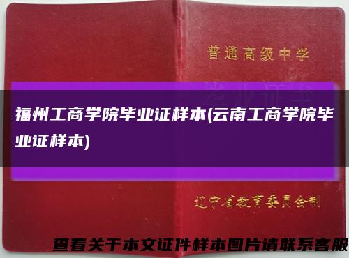 福州工商学院毕业证样本(云南工商学院毕业证样本)缩略图