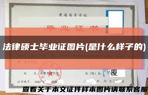 法律硕士毕业证图片(是什么样子的)缩略图