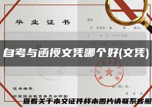 自考与函授文凭哪个好(文凭)缩略图