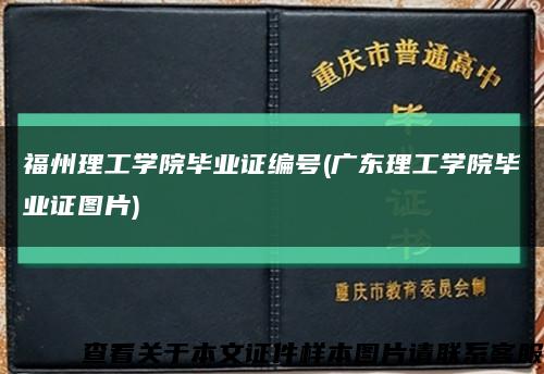 福州理工学院毕业证编号(广东理工学院毕业证图片)缩略图