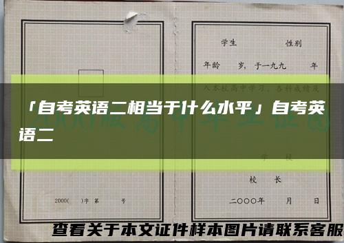 「自考英语二相当于什么水平」自考英语二缩略图