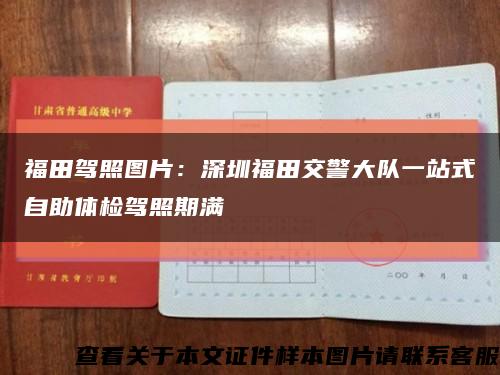 福田驾照图片：深圳福田交警大队一站式自助体检驾照期满缩略图