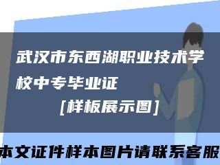 武汉市东西湖职业技术学校中专毕业证
[样板展示图]缩略图