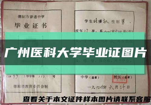 广州医科大学毕业证图片缩略图