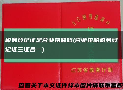 税务登记证是营业执照吗(营业执照税务登记证三证合一)缩略图