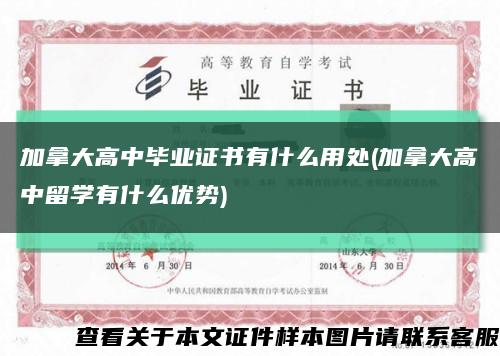 加拿大高中毕业证书有什么用处(加拿大高中留学有什么优势)缩略图