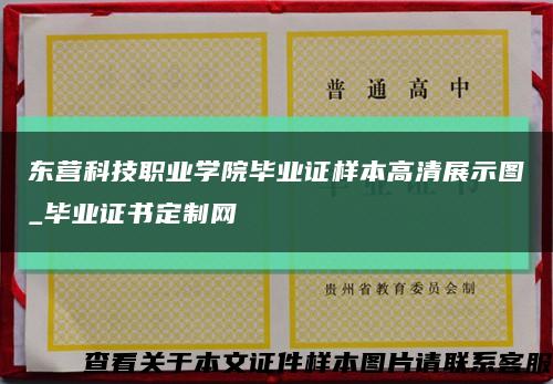 东营科技职业学院毕业证样本高清展示图_毕业证书定制网缩略图