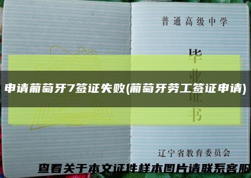 申请葡萄牙7签证失败(葡萄牙劳工签证申请)缩略图