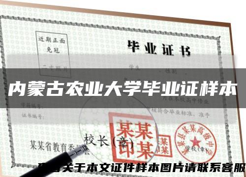 内蒙古农业大学毕业证样本缩略图