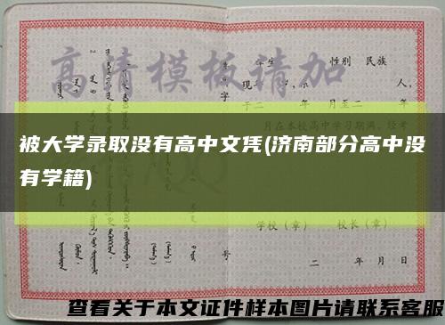 被大学录取没有高中文凭(济南部分高中没有学籍)缩略图