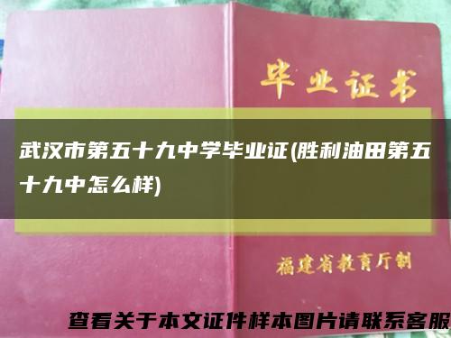 武汉市第五十九中学毕业证(胜利油田第五十九中怎么样)缩略图