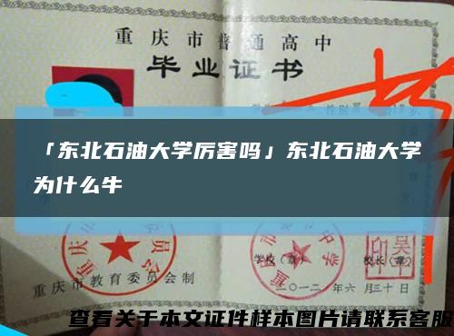 「东北石油大学厉害吗」东北石油大学为什么牛缩略图