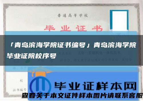 「青岛滨海学院证书编号」青岛滨海学院毕业证院校序号缩略图