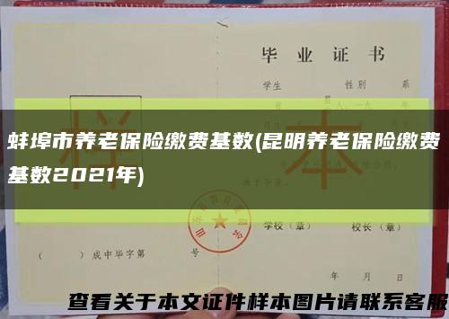 蚌埠市养老保险缴费基数(昆明养老保险缴费基数2021年)缩略图