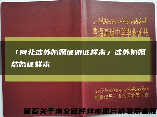 「河北涉外婚姻证明证样本」涉外婚姻结婚证样本缩略图