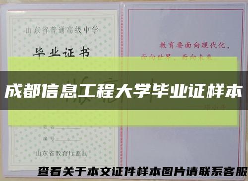 成都信息工程大学毕业证样本缩略图