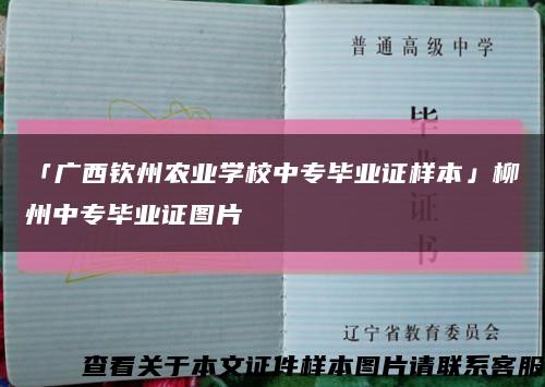 「广西钦州农业学校中专毕业证样本」柳州中专毕业证图片缩略图