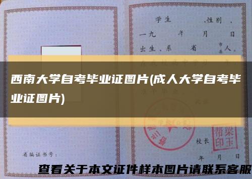 西南大学自考毕业证图片(成人大学自考毕业证图片)缩略图