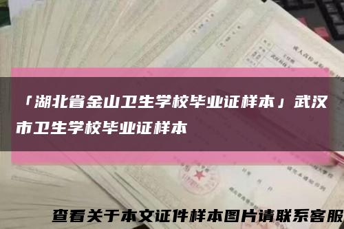 「湖北省金山卫生学校毕业证样本」武汉市卫生学校毕业证样本缩略图