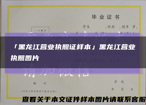 「黑龙江营业执照证样本」黑龙江营业执照图片缩略图