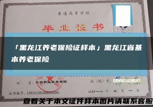 「黑龙江养老保险证样本」黑龙江省基本养老保险缩略图