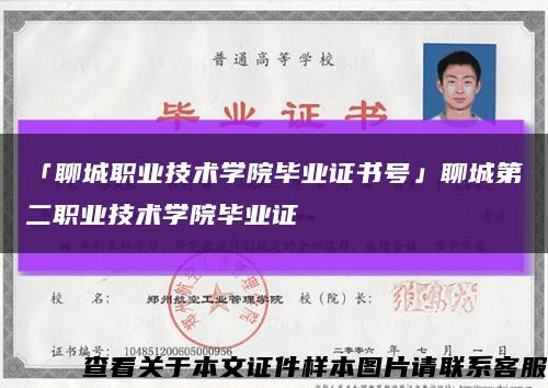 「聊城职业技术学院毕业证书号」聊城第二职业技术学院毕业证缩略图