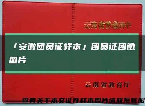 「安徽团员证样本」团员证团徽图片缩略图