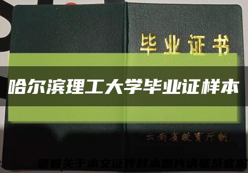 哈尔滨理工大学毕业证样本缩略图