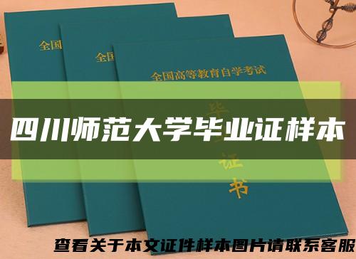 四川师范大学毕业证样本缩略图